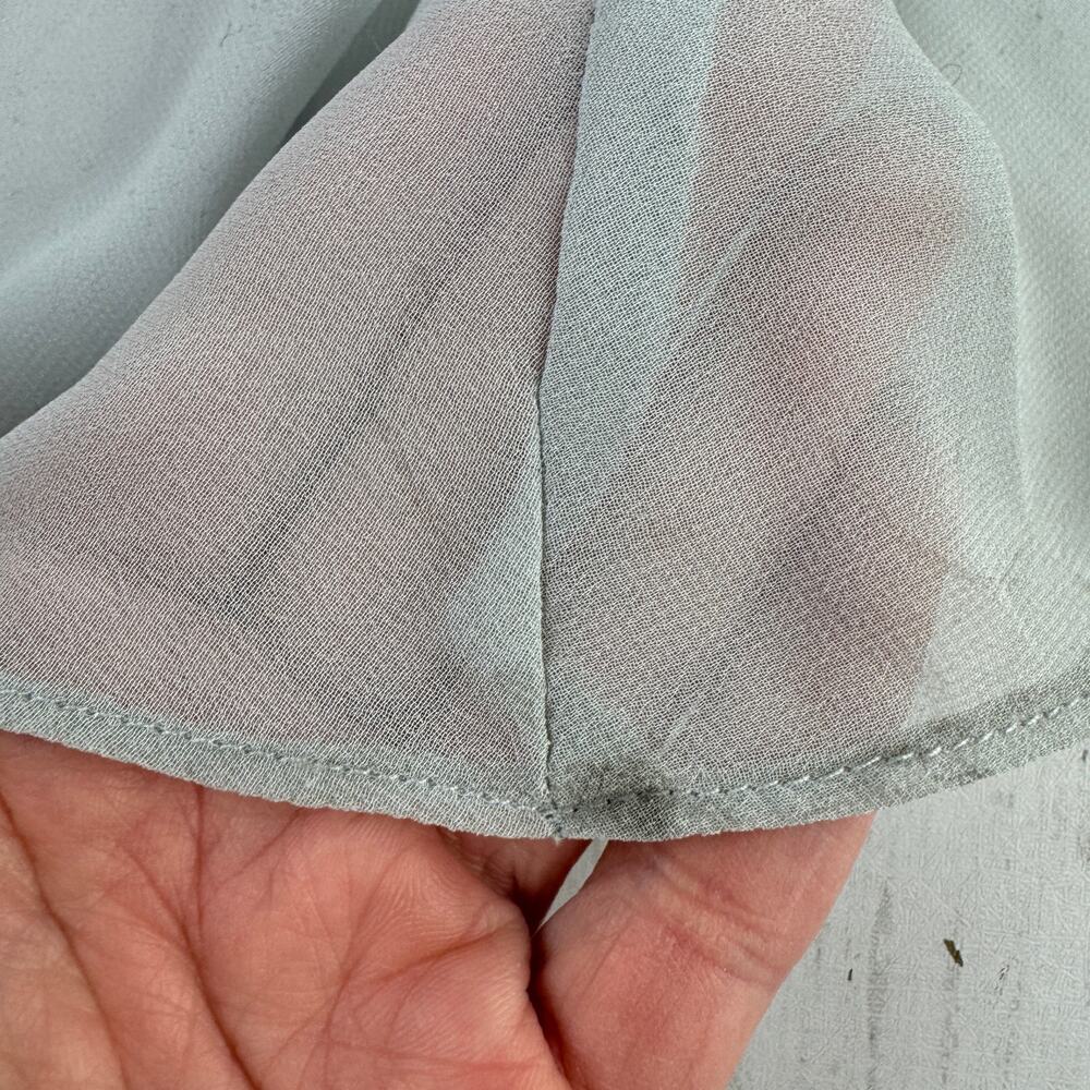 Birdy Grey Dove Gray Chiffon Devin Convertible Bridesmaid Dress With Slit Large - Picture 12 of 16